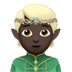 🧝🏿 elf: dark skin tone display on Apple